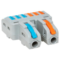 Строительно-монтажная клемма СМК 222-426 разветвительная 6 выходов 0.08-4 мм2 EKF plc-smk-422-6