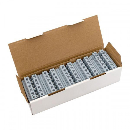 Клеммная колодка винтовая 10 UT серая EKF scr-ut-10-g
