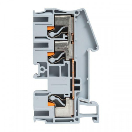 Клеммная колодка пружинная 6 Push-in 3 вывода серая EKF PIT-6-3