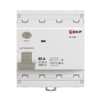 Выключатель дифференциального тока ВД-100N 4P 80А 300мА AC эл-мех 6кА PROXIMA EKF E1046M80300