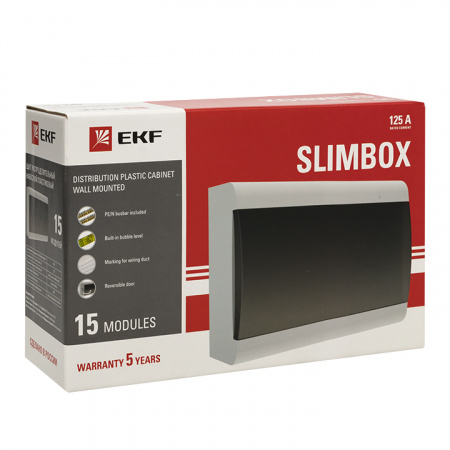 Щит распределительный навесной ЩРН-П-15 SlimBox IP41 PROxima EKF sb-n-15