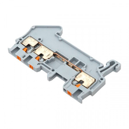 Клеммная колодка пружинная 1.5 Push-in 3 вывода серая EKF PIT-1.5-3