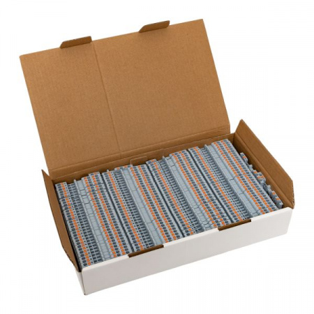 Клеммная колодка пружинная 1.5 Push-in 3 вывода серая EKF PIT-1.5-3