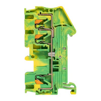 Клеммная колодка пружинная 2.5 Push-in 3 вывода земля EKF PIT-2.5-3-pe