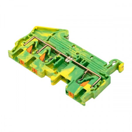 Клеммная колодка пружинная 2.5 Push-in 3 вывода земля EKF PIT-2.5-3-pe