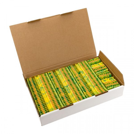 Клеммная колодка пружинная 2.5 Push-in 3 вывода земля EKF PIT-2.5-3-pe