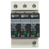 Устройство защиты от импульсных перенапряжений Т1+Т2 Iimp-12.5kA In-20kA Uc-275В 3+0 PROxima EKF OV12-3-503