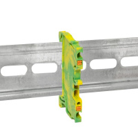 Клеммная колодка пружинная 1.5 Push-in земля EKF PIT-1.5-pe