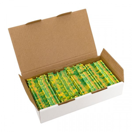 Клеммная колодка пружинная 1.5 Push-in земля EKF PIT-1.5-pe