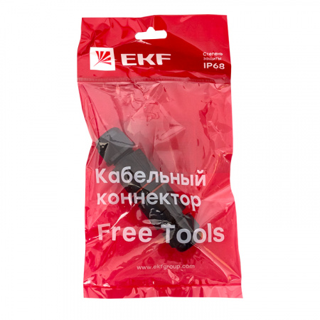cct2-smk3 Кабельный коннектор I-образный (СМК 3PIN) IP68 FreeTools EKF PROxima 