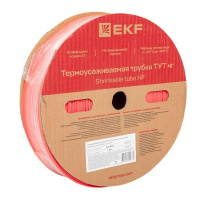 Трубка термоусаживаемая ТУТ нг 40/20 красная рулон PROxima EKF tut-40-r