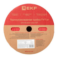 Трубка термоусаживаемая ТУТ нг 40/20 красная рулон PROxima EKF tut-40-r