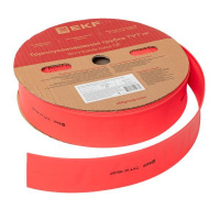 Трубка термоусаживаемая ТУТ нг 40/20 красная рулон PROxima EKF tut-40-r