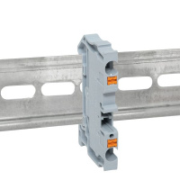 Клеммная колодка пружинная 4 Push-in серая EKF PIT-4