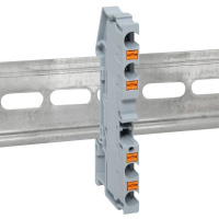 Клеммная колодка пружинная 4 Push-in 4 вывода серая EKF PIT-4-4