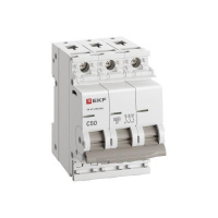 Автоматический выключатель ВА 47-63N MA 3P 50А (C) 6кА без теплового расцепителя PROXIMA EKF M63MA6350C