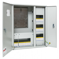 Щит учетно-распределительный навесной ЩРУн-3/30о IP31 двухдверный с окном 580х490х165 EKF mb23-3/30-2