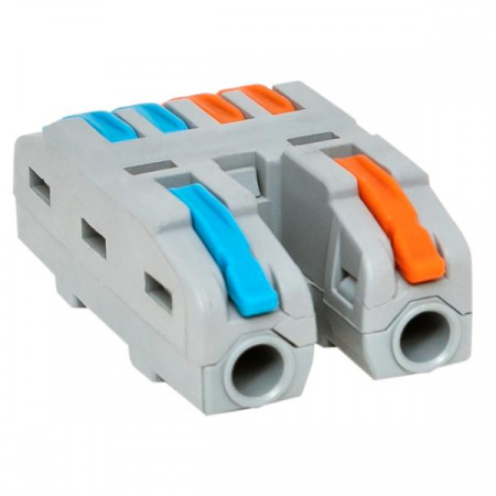 Строительно-монтажная клемма СМК 222-424 разветвительная 4 выхода 0.08-4 мм2 EKF plc-smk-422-4