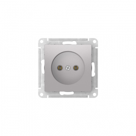 ATLASDESIGN РОЗЕТКА без заземления без шторок, 16А, быстрозажимные клеммы, АЛЮМИНИЙ Systeme Electric ATN000341S