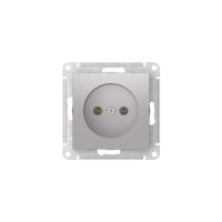 ATLASDESIGN РОЗЕТКА без заземления без шторок, 16А, быстрозажимные клеммы, АЛЮМИНИЙ Systeme Electric ATN000341S