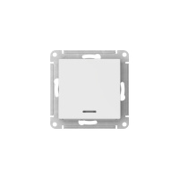 ATLASDESIGN 1-клавишный ВЫКЛЮЧАТЕЛЬ с подсветкой, сх.1а, 10АХ, быстрозажимные клеммы, БЕЛЫЙ Systeme Electric ATN000113S