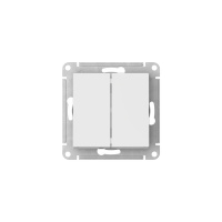 ATLASDESIGN 2-клавишный ПЕРЕКЛЮЧАТЕЛЬ, сх.6/2, 10АХ, быстрозажимные клеммы, БЕЛЫЙ Systeme Electric ATN000165S