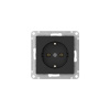 ATLASDESIGN РОЗЕТКА с заземлением, 16А, быстрозажимные клеммы, КАРБОН Systeme Electric ATN001043S