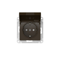 ATLASDESIGN РОЗЕТКА с заземлением со шторкой с крышкой, 16А,IP20, быстрозажимные клеммы, МОККО Systeme Electric ATN000646S