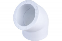 Угольник 40 мм 45 град., полипропиленовый, белый Политэк 9400004045