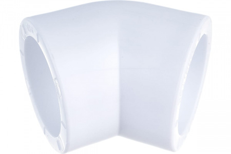 Угольник 40 мм 45 град., полипропиленовый, белый Политэк 9400004045