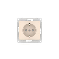 GLOSSA РОЗЕТКА с заземлением со шторками, 16А, быстрозажимные клеммы, БЕЖЕВЫЙ Systeme Electric GSL000245S