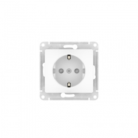 GSL000145S GLOSSA РОЗЕТКА с заземлением со шторками, 16А, быстрозажимные клеммы, БЕЛЫЙ Systeme Electric 