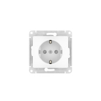 GLOSSA РОЗЕТКА с заземлением со шторками, 16А, быстрозажимные клеммы, БЕЛЫЙ Systeme Electric GSL000145S
