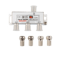 Делитель ТВ х 3 + 4шт. F BOX 5-1000 МГц Silver, REXANT 05-6102