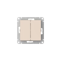 ATLASDESIGN 2-клавишный ПЕРЕКЛЮЧАТЕЛЬ, сх.6/2, 10АХ, быстрозажимные клеммы, БЕЖЕВЫЙ Systeme Electric ATN000265S