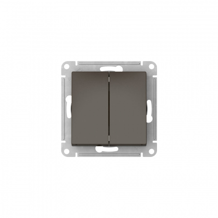 ATLASDESIGN 2-клавишный ПЕРЕКЛЮЧАТЕЛЬ, сх.6/2, 10АХ, быстрозажимные клеммы, МОККО Systeme Electric ATN000665S