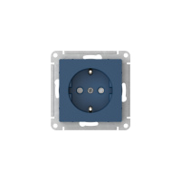 ATLASDESIGN РОЗЕТКА с заземлением со шторками, 16А, быстрозажимные клеммы, АКВАМАРИН Systeme Electric ATN001145S