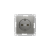 ATLASDESIGN РОЗЕТКА с заземлением, 16А, быстрозажимные клеммы, СТАЛЬ Systeme Electric ATN000943S