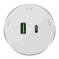 MultiTrack Розетка 2хUSB (тип А+С) 18Вт, 5В/3А Белый Systeme Electric MTK13003W