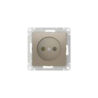 ATLASDESIGN РОЗЕТКА без заземления без шторок, 16А, быстрозажимные клеммы, ШАМПАНЬ Systeme Electric ATN000541S