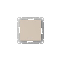 ATLASDESIGN 1-клавишный ВЫКЛЮЧАТЕЛЬ с подсветкой , сх.1а, 10АХ, быстрозажимные клеммы, ПЕСОЧНЫЙ Systeme Electric ATN001213S