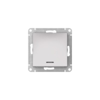 ATLASDESIGN 1-клавишный ПЕРЕКЛЮЧАТЕЛЬ с подсветкой, сх.6а, 10АХ, быстрозажимные клеммы, АЛЮМИНИЙ Systeme Electric ATN000363S