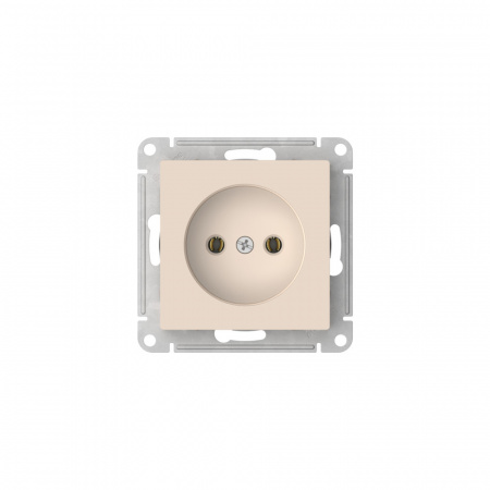 ATN000241S ATLASDESIGN РОЗЕТКА без заземления без шторок, 16А, быстрозажимные клеммы, БЕЖЕВЫЙ Systeme Electric 
