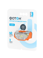 Фонарь налобный светодиодный на батарейках ФОТОН SH-400 (1W, батарейки в комплекте) 23062