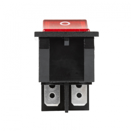 36-2343 Выключатель клавишный 250V 25А (4с) ON-OFF красный с подсветкой REXANT 