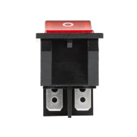 36-2343 Выключатель клавишный 250V 25А (4с) ON-OFF красный с подсветкой REXANT 