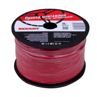 Провод ПГВА 1х0.75 мм2, красный, бухта 100 м, REXANT 01-6504