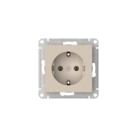 ATLASDESIGN РОЗЕТКА с заземлением, 16А, быстрозажимные клеммы, ПЕСОЧНЫЙ Systeme Electric ATN001243S