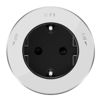 MultiTrack Розетка 2К+З круглая 16А/250В Белый Systeme Electric MTK13001W