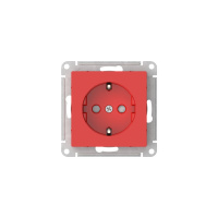 ATLASDESIGN РОЗЕТКА с заземлением со шторками, 16А, быстрозажимные клеммы, КРАСНЫЙ Systeme Electric ATN002045S